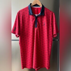 Galvin Green Golf Polo Men’s Large Red Pattern Performance Shirt